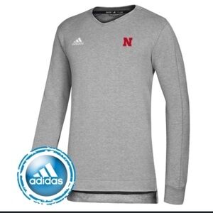 adidas Women’s Gray Sweatshirt with Red 'N' Logo